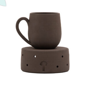 AlkaClay Shams candle heated clay cup set – handcrafted ritual